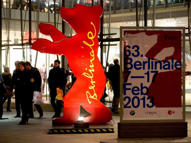 Es geht los: Werbebr  fr die 63.  Filmfestspiele von Berlin  | Foto: dpa