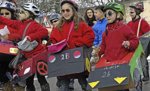 Bei der Murger Narrenrallye war die Kl... vielen schnellen Flitzern unterwegs.   | Foto: Brigitte  Chymo