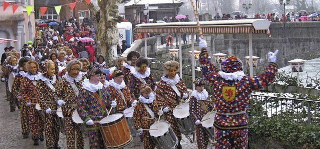 Die Narronen fhrten den Zug zur Codma...nn der Stdtlefasnacht kaum erwarten.   | Foto: Tanja Oldenburg