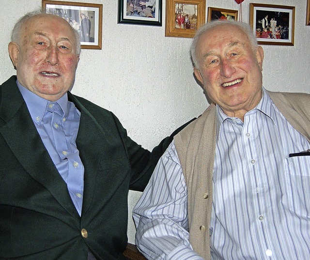 Willram (links) und Balduin Herrmann f...heute in Warmbach den 80. Geburtstag.   | Foto: Petra Wunderle