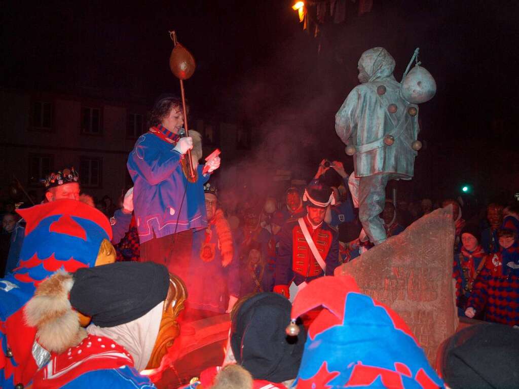 Die Oberzunftmeisterin bei der Narrentaufe