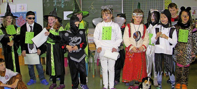 Schulkinder in Strittmatt feierten Fasnacht.  | Foto: peter palmer