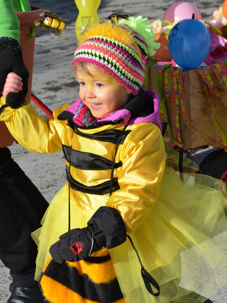 In fantasievollen Kostmen zogen groe und kleine Narren am Sonntag beim Kinderumzug durch die Stadt.