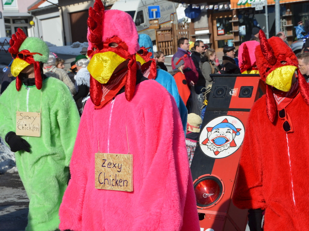 In fantasievollen Kostmen zogen groe und kleine Narren am Sonntag beim Kinderumzug durch die Stadt.