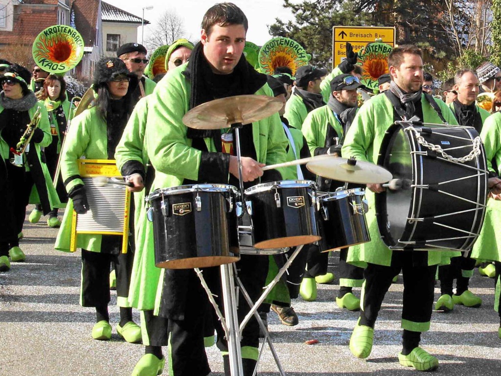 Das Krottenbach Kaos sorgte beim Umzug in Oberrotweil fr Stimmung.