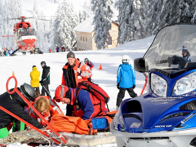 Die Grafenmatt-Abfahrt auf dem Feldber...kt neben der Unfallstelle mglich war.  | Foto: Niklas Eckert / Bergwacht Schwarzwald