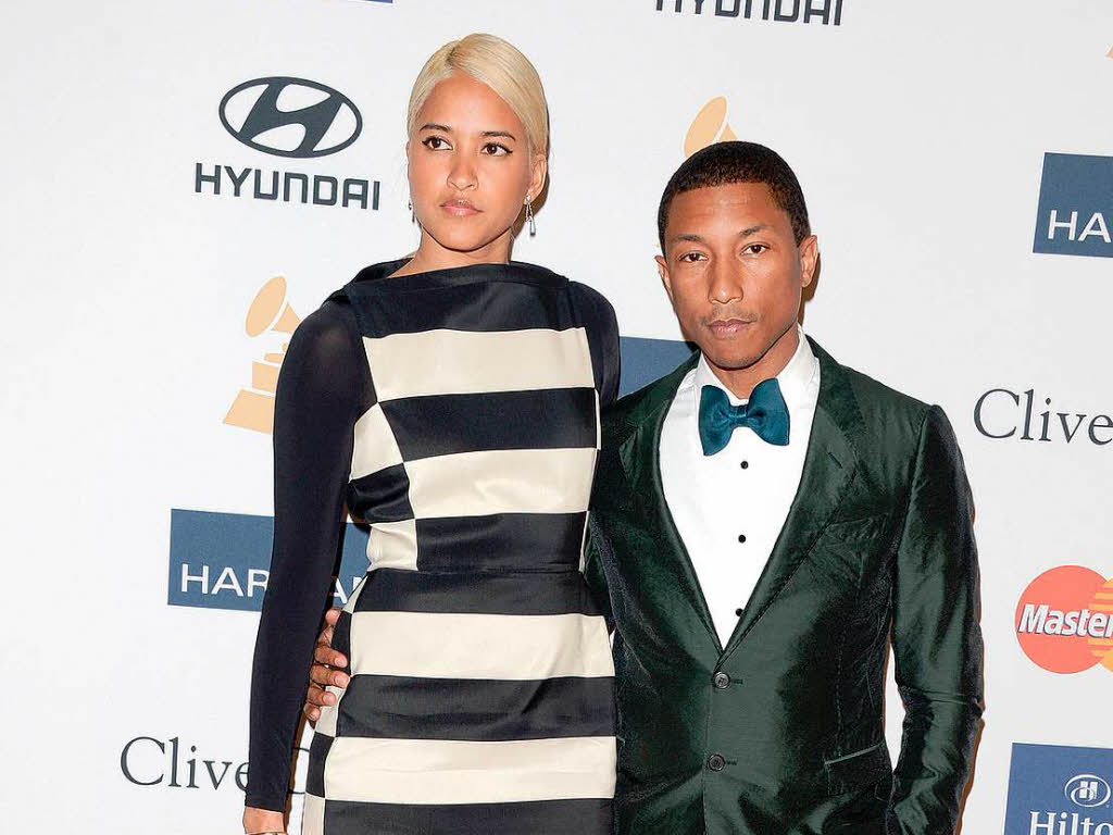 Musiker Pharrell Williams und seine Verlobte Helen Lasichanh