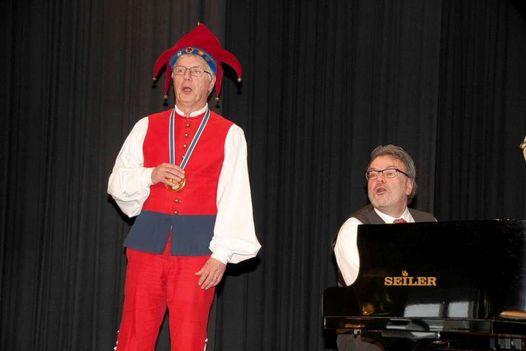 Narrenvesper 2013: Gesangseinlage von Gerhard Rowog und Georg Koch.