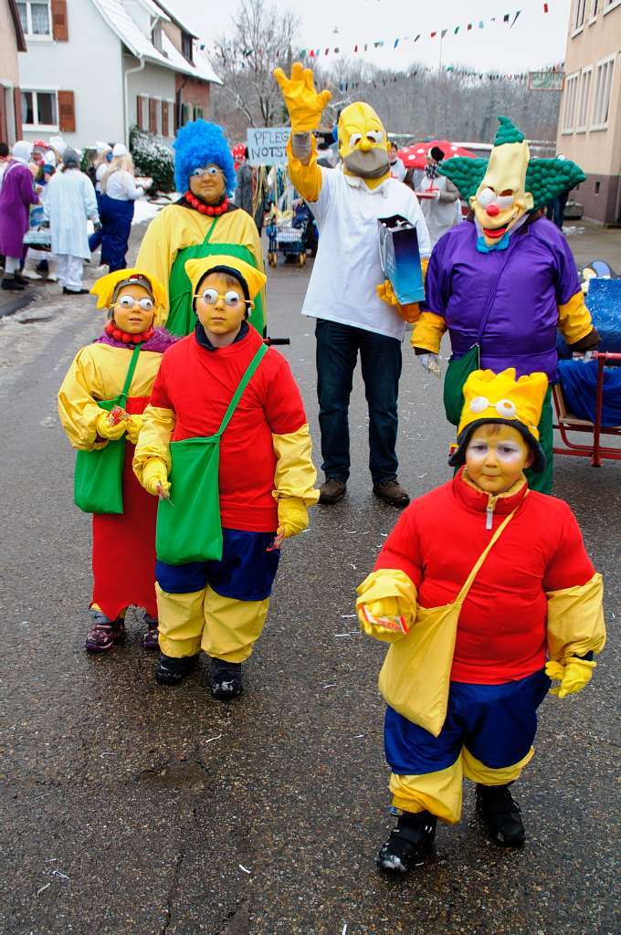 Rosenmontagsumzug in Weisweil: Die Simpsons