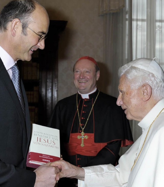 Manuel Herder und Benedikt XVI. in Rom  | Foto: L'Osservatore Romano