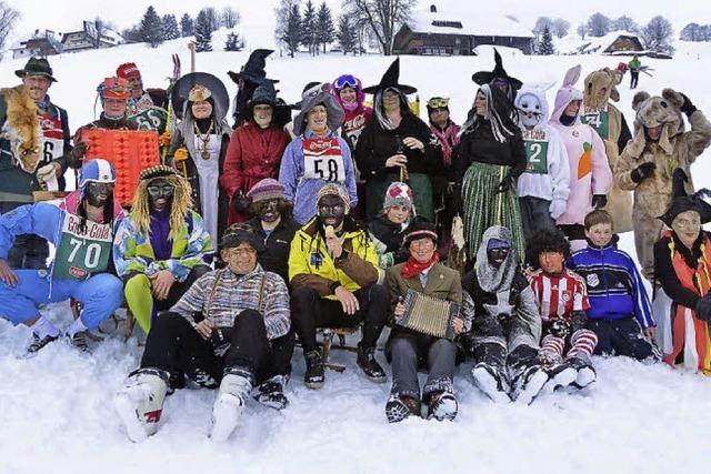 Fasnet auf der Skipiste