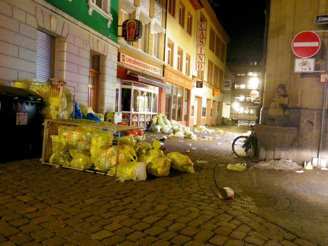 Mll in der Freiburger Innenstadt  | Foto: Polizei