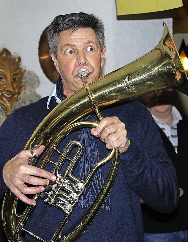 Christof Nitz wird knftig das Tenorhorn-Register der Stadtmusik verstrken.  | Foto: Edgar Steinfelder