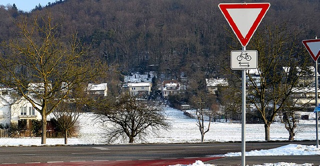 Ein Hinweisschild auf Radfahrer, wie h...weg sinnvoll sein, meint die IG Velo.   | Foto: Martina Weber-Kroker