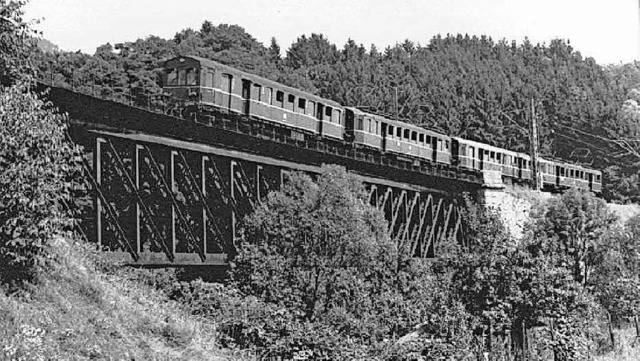Damals fuhren sie noch, die Zge durch...en Strecke nach dem Fahrnauer Tunnel.   | Foto: Archivfoto: Eisenbahnfreunde Wehratal