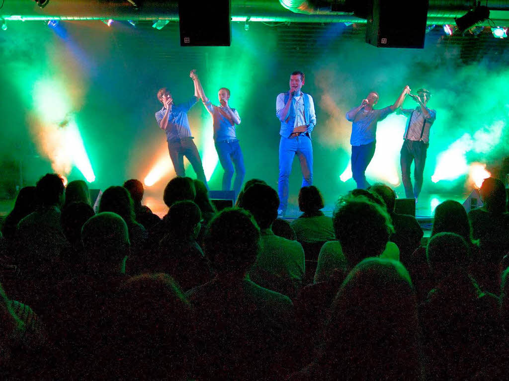 Die A-capella-Truppe High Five brachte im Jazzhaus in Freiburg das Publikum ganz schn ins Schwitzen.