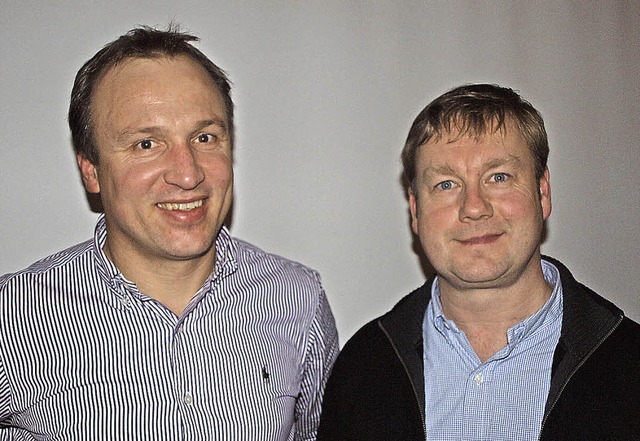 Zwei erfahrene Vorsitzende: Udo Winter...nnt und Manfred Eble im Amt besttigt.  | Foto: Haberer