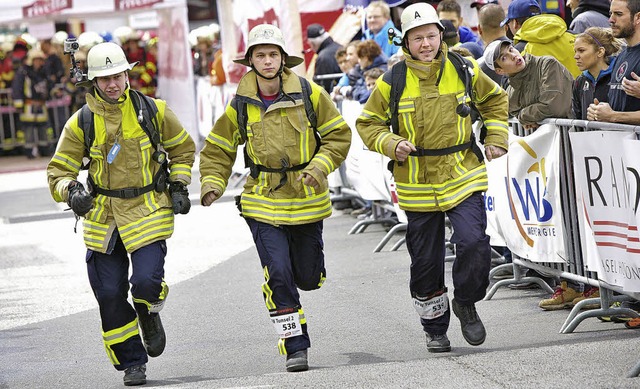 Im Rahmen der Muba messen sich Feuerwe...der Firefighter Challenge Switzerland.  | Foto: Messe Schweiz