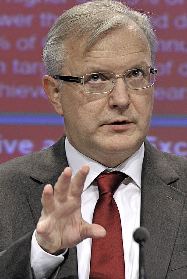 Wirtschaftskommissar Olli Rehn   | Foto: AFP