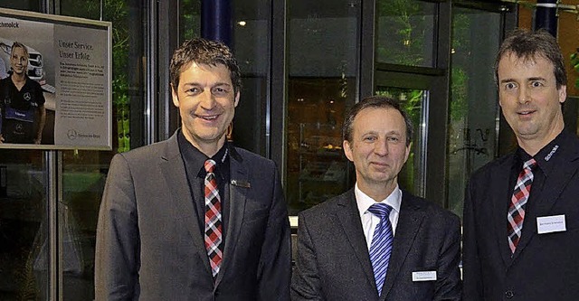 Unternehmerstammtisch:  Schmock-Gesch... , Inhaber des Autohauses (von links).  | Foto: Privat