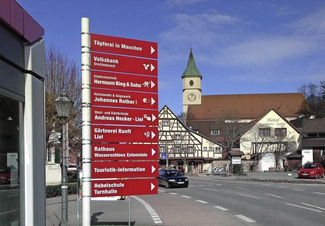Wegweiser zu  Betrieben, wie sie in Sc...wnscht man sich auch in Tannenkirch.   | Foto: Schtz
