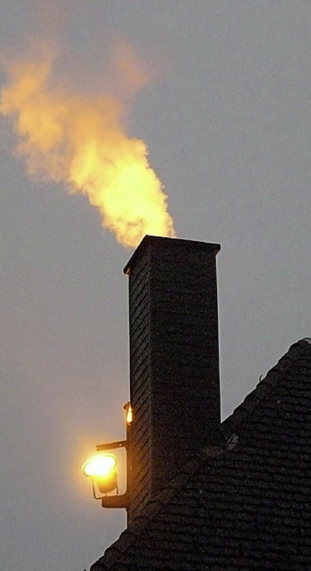 Kein Kaminbrand, sondern nur kalt:  De...auf dem BZ-Haus sorgt fr Fehlalarme.   | Foto: Winckelmann