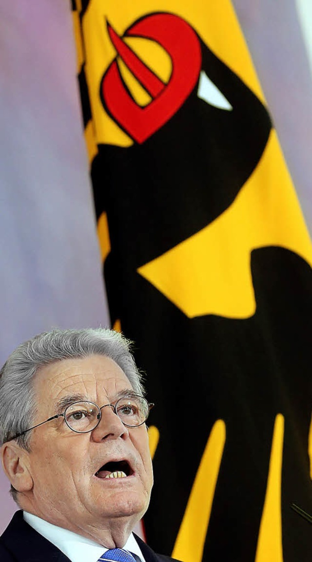Spricht als Europer: Joachim Gauck  | Foto: dapd