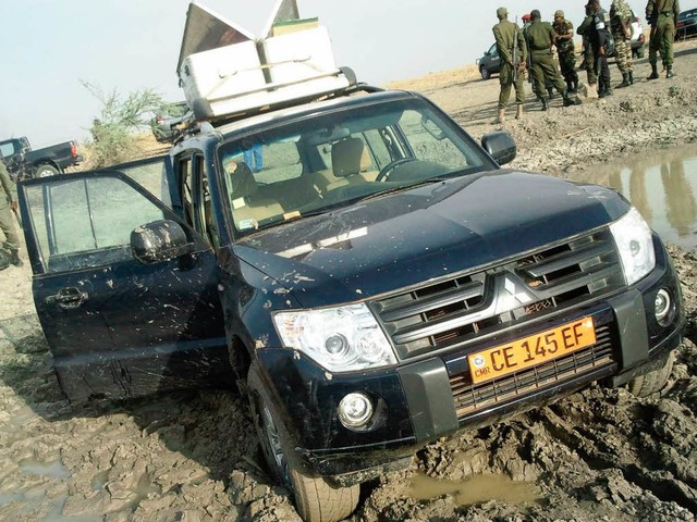 Das Auto der in Kamerun entfhrten franzsischen Familie   | Foto: AFP