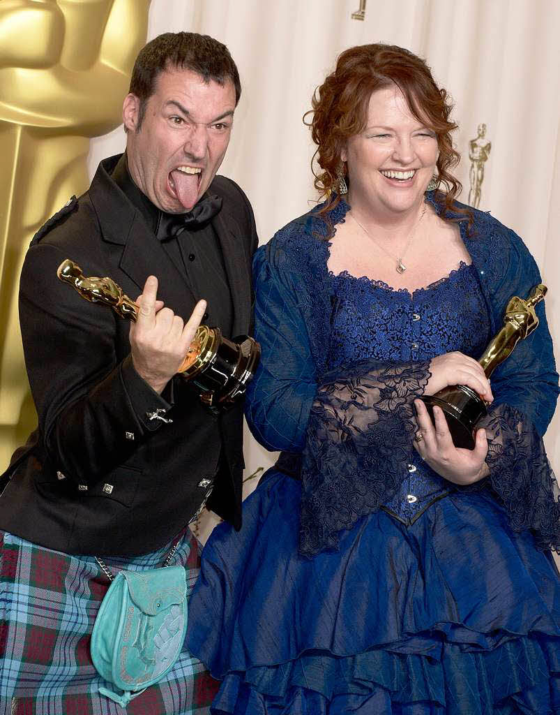 Die Regisseure Mark Andrews and Brenda Chapman erhielten den Oscar Bester Animierter Spielfilm für „Merida - Legende der Highlands“. Die Regisseure Mark Andrews and Brenda Chapman erhielten den Oscar Bester Animierter Spielfilm für „Merida - Legende der Highlands“.