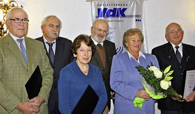 Auszeichnungen beim VdK Bahlingen (von...d Hhmann sowie  Hedwig und Fritz Rie  | Foto: Christiane Franz