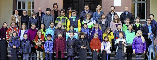 Die Preistrgerinnen und Preistrger d... Regionalwettbewerb Jugend musiziert.   | Foto: Musikschule