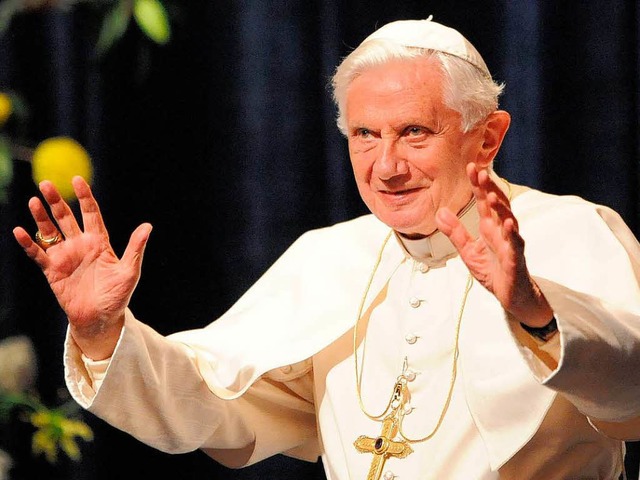 Papst Benedikt XVI. hielt bei seinem  ...ember 2011  im Konzerthaus eine Rede.   | Foto: DAPD