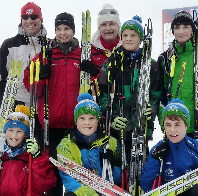 Stolze Bundessieger: (hinten von links...terer, Daniel Hensler und  Felix Kapp.  | Foto: bachmann