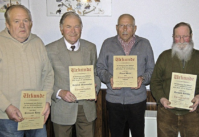 Neue Ehrenmitglieder bei den  Sexauer ...her, Franz Meier und  Gerhard Httlin.  | Foto: Christian Ringwald