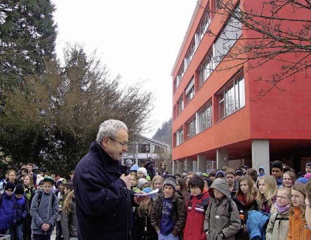 Gedenkfeier am Gymnasium  zum 70. Jahr...erstandskmpfer gegen  das NS-Regime.   | Foto: GSG