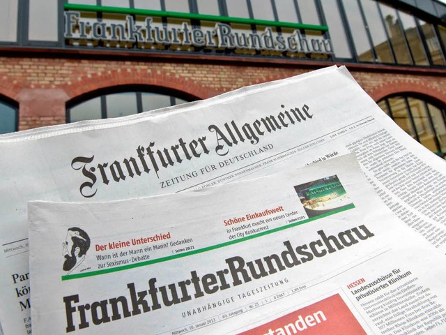 Kommen knftig aus demselben Haus: FAZ und FR   | Foto: dpa