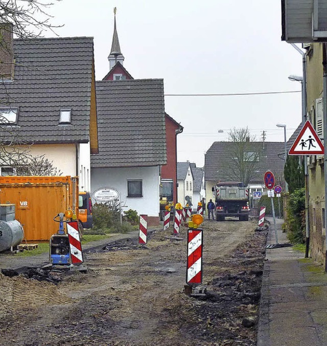 Die Hauptstrae in Kippenheimweiler  w...iten werden etwa zwlf Wochen dauern.   | Foto: Stadt