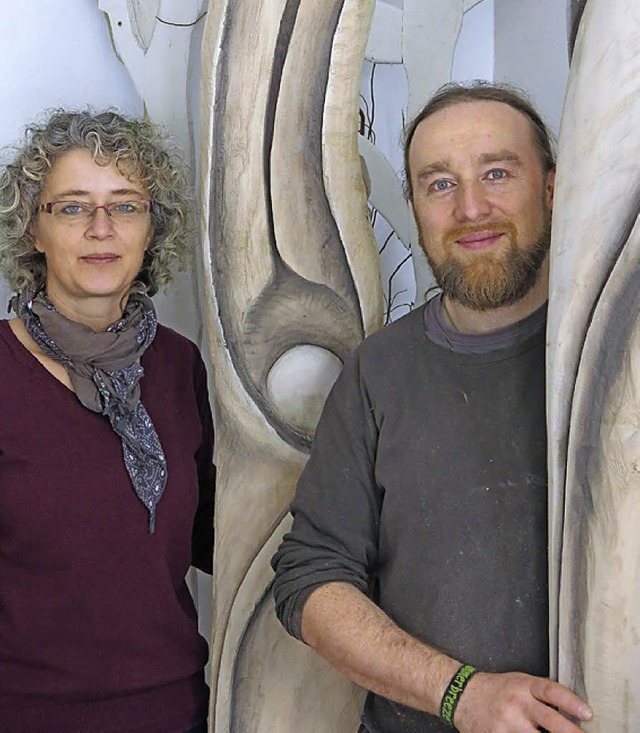 Kunst und Klang: Susanne Filzer und Simon Stiegeler.   | Foto: Winterhalter