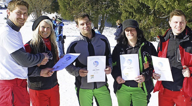 Bei den Vereinsmeisterschaften des Ski...r und Michael Grieshaber berreichen.   | Foto:  Werner Probst