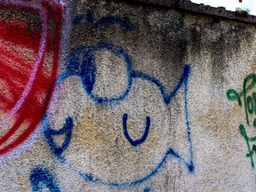 Im Stühlinger steht eine Mauer mit vielen Gesichtern. Im Stühlinger steht eine Mauer mit vielen Gesichtern.