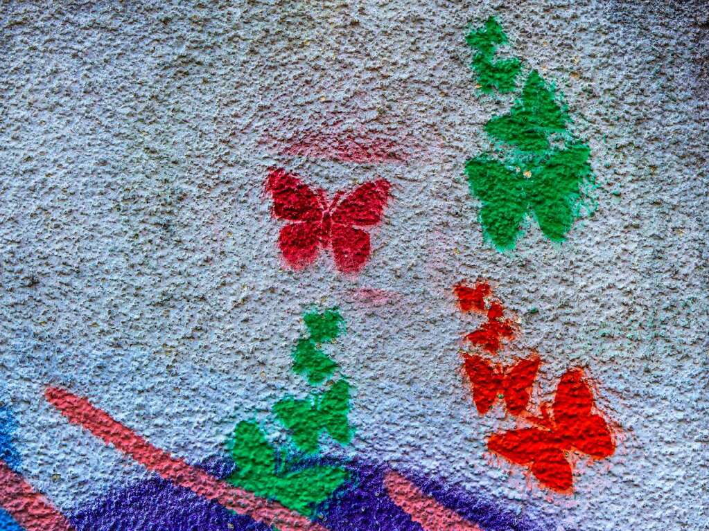 Im Stühlinger steht eine Mauer mit vielen Gesichtern. Im Stühlinger steht eine Mauer mit vielen Gesichtern.