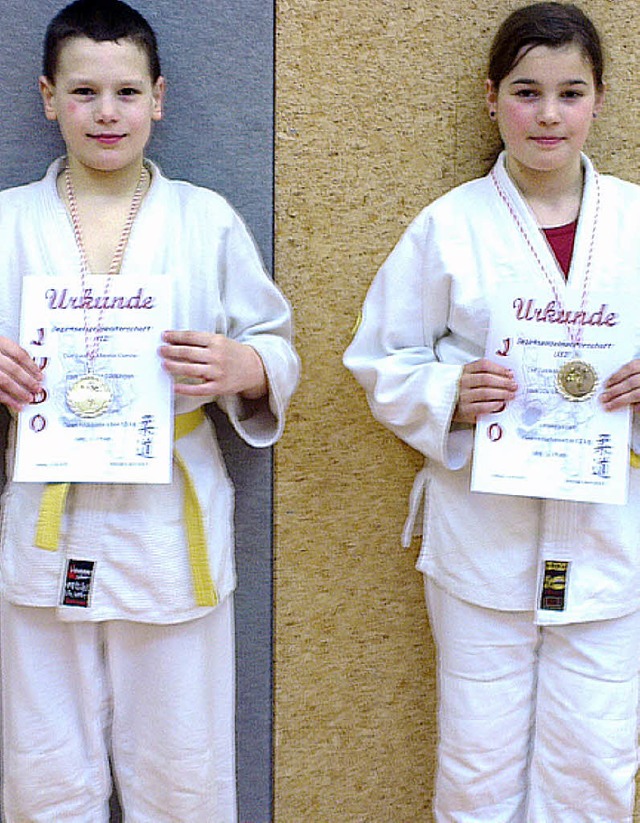 Marcus Genze und Judith Kehnel haben s...sche Judo-Meisterschaft qualifiziert.   | Foto: BZ