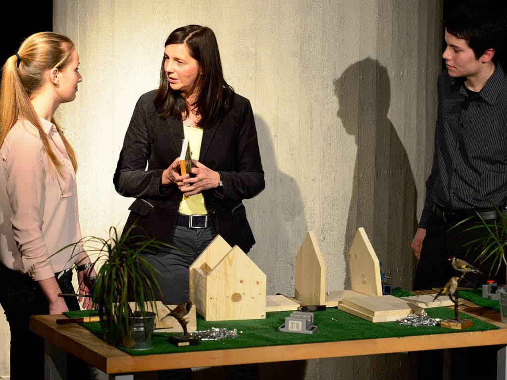 Katrin Gring-Eckardt bei Nachgefragt am Rotteck-Gymnasium in Freiburg.