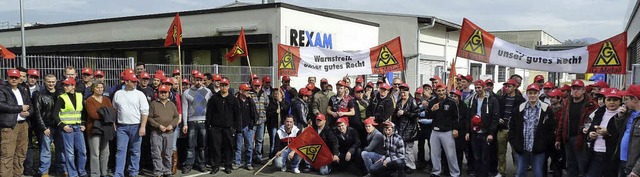 Aus Sorge, sie knnten als Ergebnis de...arbeiter der Neuenburger Firma Rexam.   | Foto: Thomas Bittner
