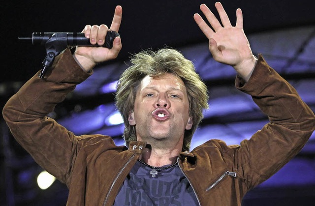 Im Sommer geht er in Stuttgart auf die Bhne: Jon Bon Jovi  | Foto: dpa