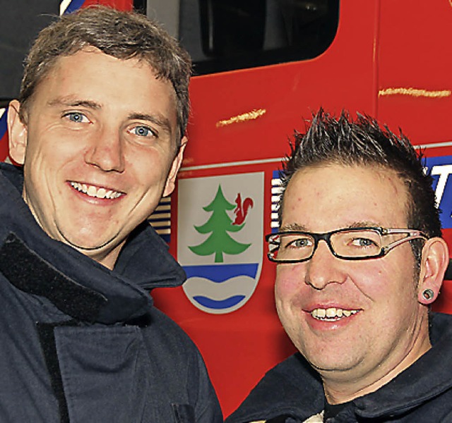 Marc Sigwart (links) hat von Markus Reiner die Jugendfeuerwehr bernommen.   | Foto: Eva Korinth