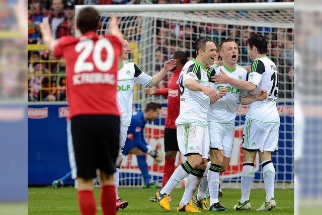 Der SC Freiburg unterliegt Wolfsburg mit 2:5