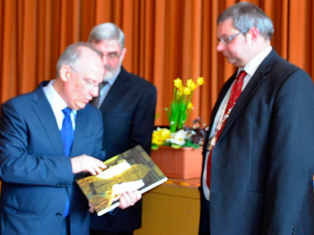 Zwei Brgermeister: Michele d’ Ambrosio aus Santeramo und Alexander Guhl aus Bad Sckingen