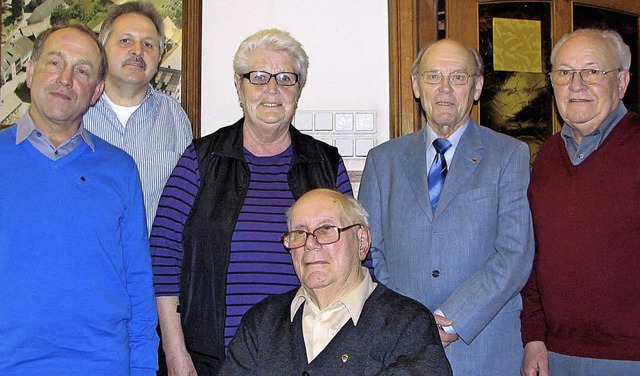 Walter Stcklin, Norbert Kern, Mariann... und Heinz Grether (v.li.). Foto: Bode  | Foto: Ines Bode