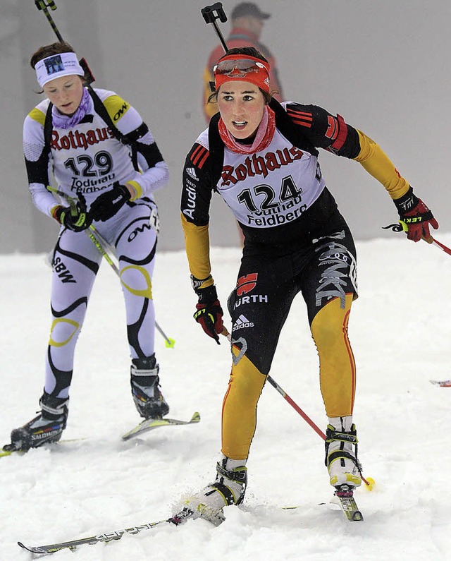 Lief zweimal auf Platz zwei: Helena Gndinger (rechts)   | Foto: Patrick Seeger